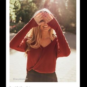 NWOT Out From Under Callie Draped Surplice Top